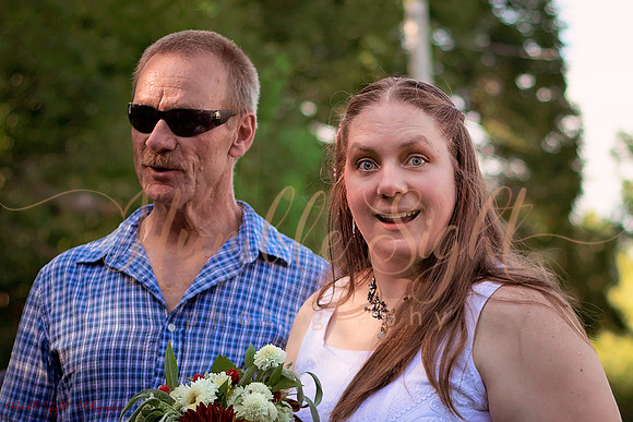 Summer backyard wedding in rural Maine