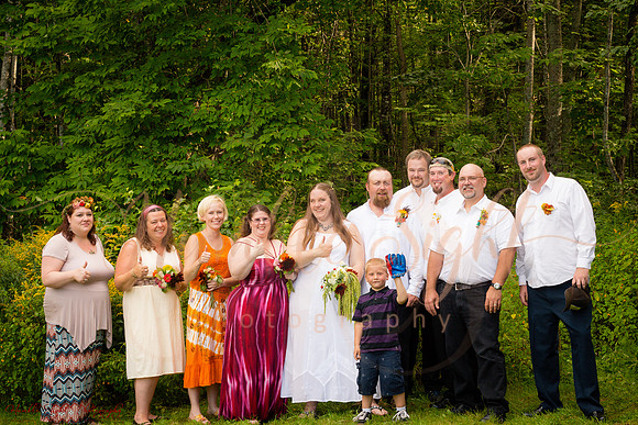 Sprague backyard wedding in Dexter Maine