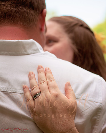 Bride and groom at private home wedding in Maine