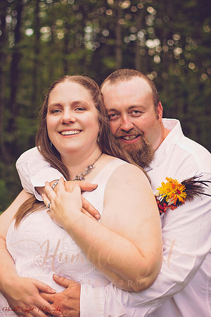 Outdoor backyard reception in Dexter Maine