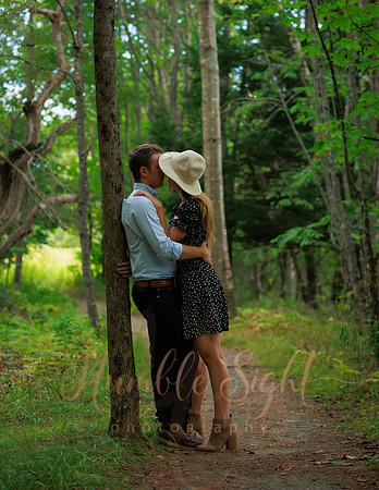 Sunset engagement session at Fields Pond Audubon Center Maine