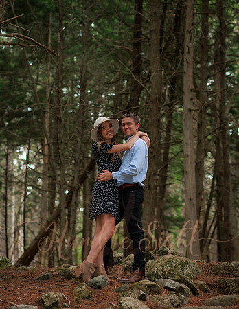 Bangor area engagement photographer at Fields Pond
