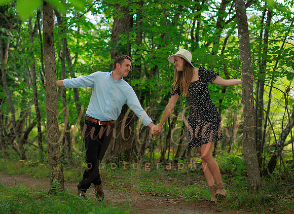 Bangor area engagement photographer at Fields Pond