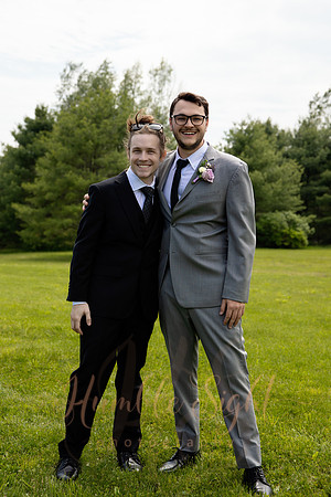 Bride and groom sunset portraits at Athens Maine wedding venue
