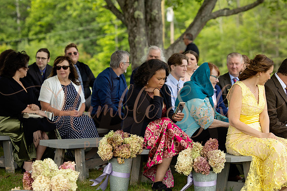 Wedding party celebrating at Athens Maine wedding venue