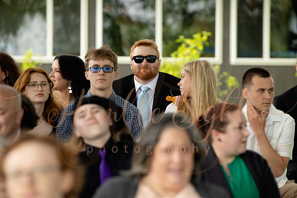 Bride and groom sunset portraits at Athens Maine wedding venue