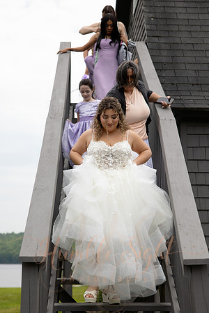 Wedding party celebrating at Athens Maine wedding venue