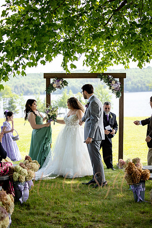 Outdoor lakefront ceremony at Grace on the Lake Maine