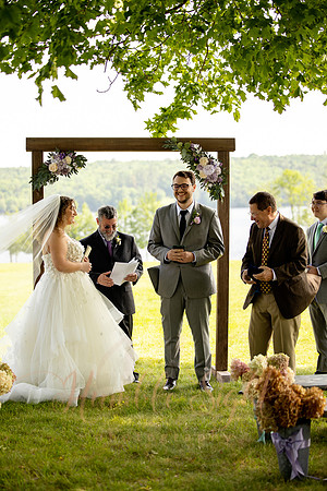 Outdoor lakefront ceremony at Grace on the Lake Maine