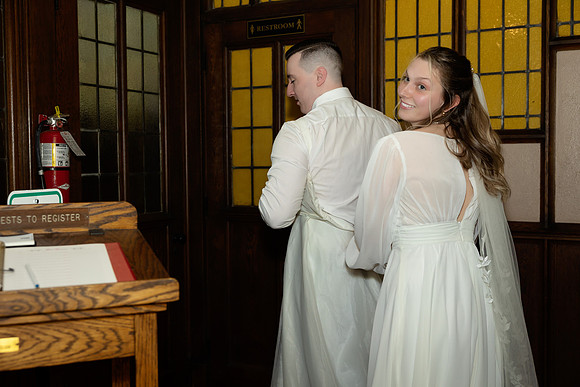 Emma and Patrick Penlington wedding ceremony at All Souls Congregational Church in Bangor Maine in May 2025