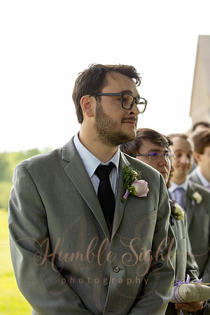 Bride and groom sunset portraits at Athens Maine wedding venue