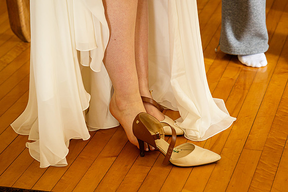 Emma and Patrick Penlington wedding ceremony at All Souls Congregational Church in Bangor Maine in May 2025