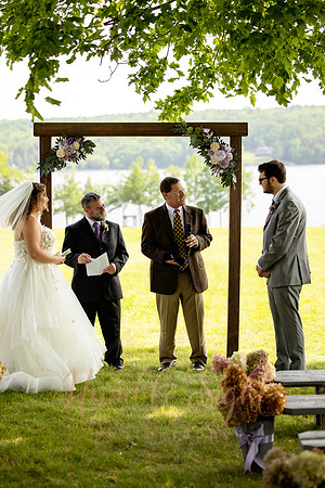 Outdoor lakefront ceremony at Grace on the Lake Maine