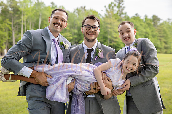 Bride and groom sunset portraits at Athens Maine wedding venue