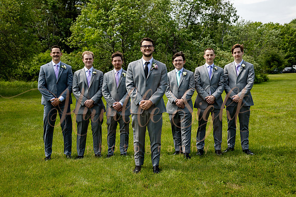 Wedding party celebrating at Athens Maine wedding venue