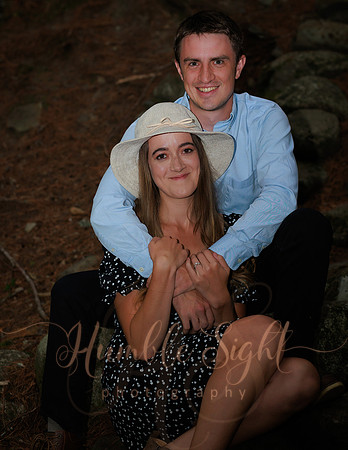Sunset engagement session at Fields Pond Audubon Center Maine