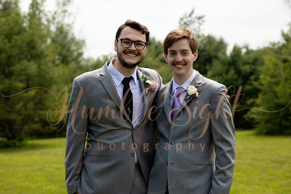 Bride and groom sunset portraits at Athens Maine wedding venue