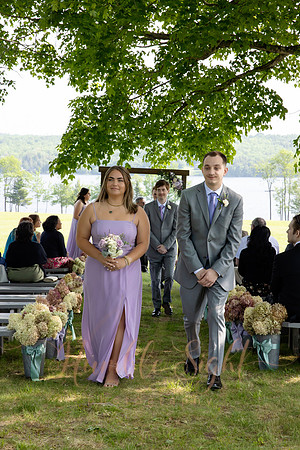 June Maine lake wedding ceremony in Athens