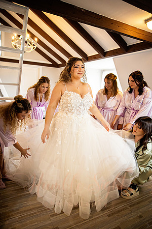 Wedding party celebrating at Athens Maine wedding venue