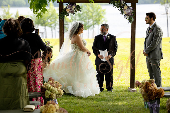 Wedding party celebrating at Athens Maine wedding venue