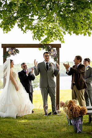 Central Maine waterfront wedding celebration