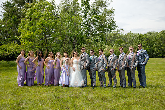Wedding party celebrating at Athens Maine wedding venue