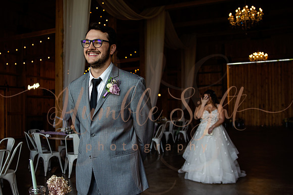Bride and groom sunset portraits at Athens Maine wedding venue