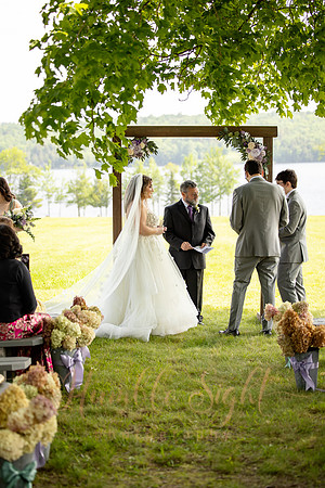 Wedding party celebrating at Athens Maine wedding venue