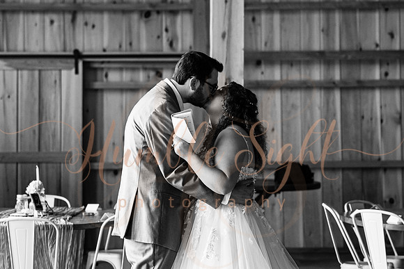 Bride and groom sunset portraits at Athens Maine wedding venue