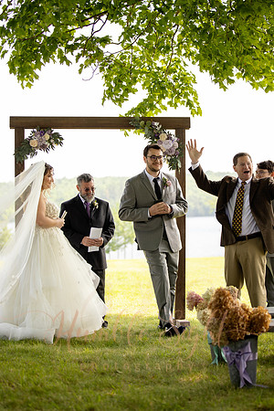 June Maine lake wedding ceremony in Athens