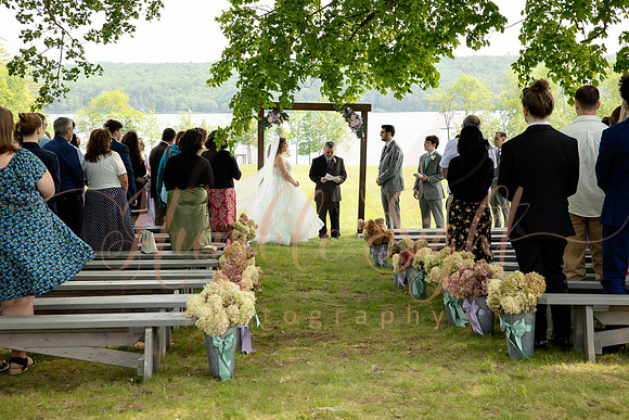 Outdoor lakefront ceremony at Grace on the Lake Maine
