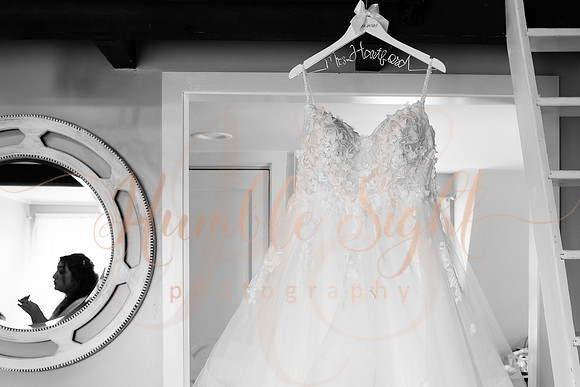Bride and groom sunset portraits at Athens Maine wedding venue