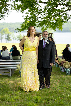 June Maine lake wedding ceremony in Athens