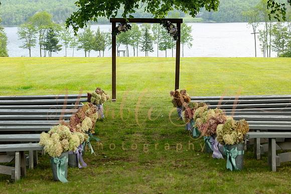 Outdoor lakefront ceremony at Grace on the Lake Maine