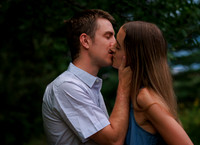 Romantic engagement photos at Fields Pond near Bangor Maine