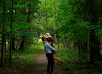 Natural outdoor engagement portraits in central Maine