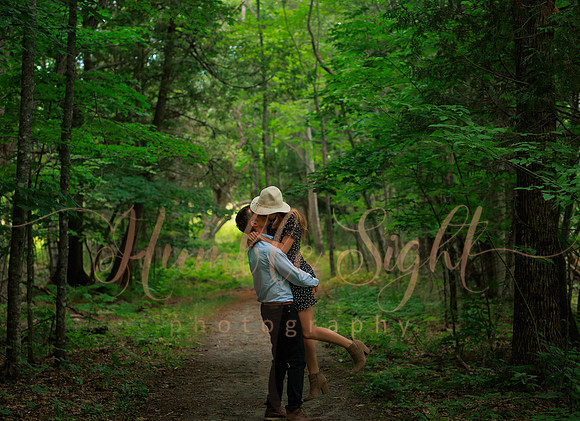 Natural outdoor engagement portraits in central Maine