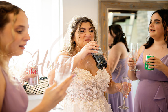 Wedding party celebrating at Athens Maine wedding venue